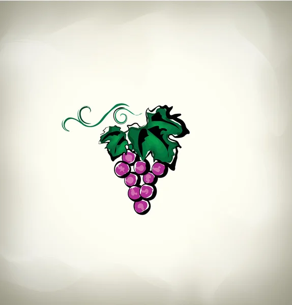 Raisins, logo du vin — Image vectorielle