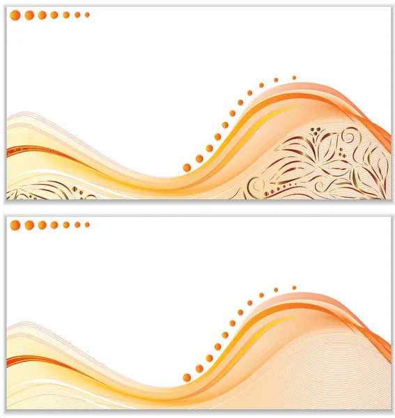 Yellow, orange waves backgrounds — Stock Vector