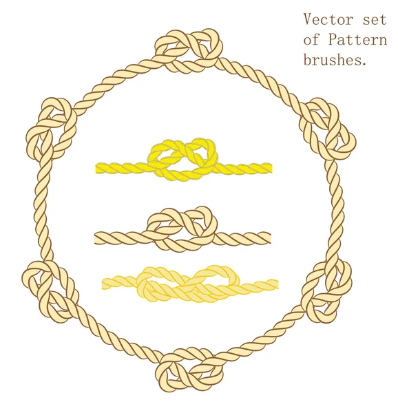 Set of marine rope icons — Stock Vector