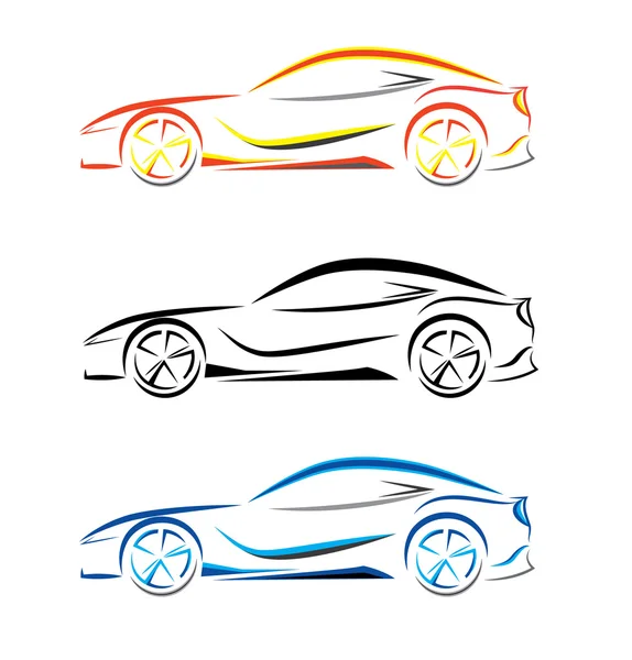 Conjunto del logotipo del servicio del coche — Vector de stock