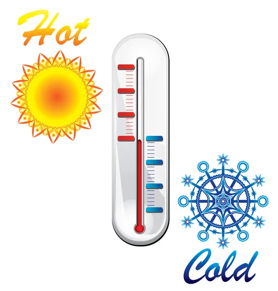 Concepto de clima frío y caliente — Archivo Imágenes Vectoriales