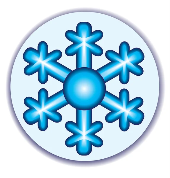Ícone de floco de neve azul — Vetor de Stock