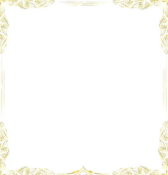Gold frame in luxury style — Stock Vector