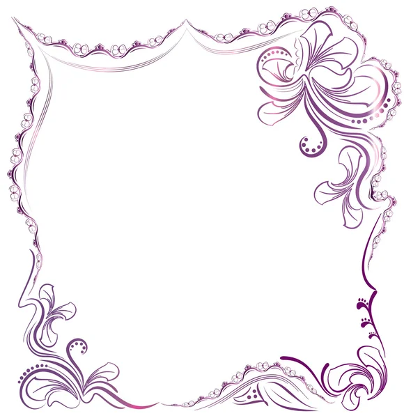 Frame with swirl ornament — ストックベクタ