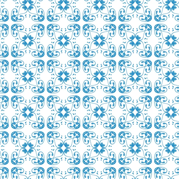 Abstrakte Ornamente blaues Muster — Stockvektor