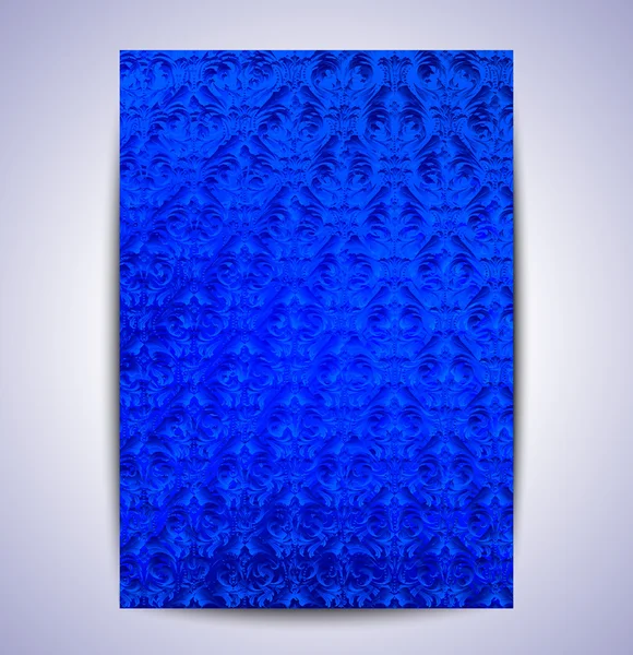 Stylish flyer with blue pearl pattern — Stok Vektör