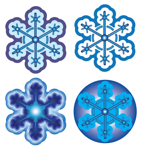 Flocons de neige, symbole d'hiver — Image vectorielle