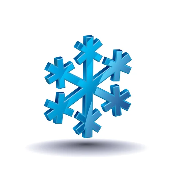 Floco de neve, ícone frio — Vetor de Stock