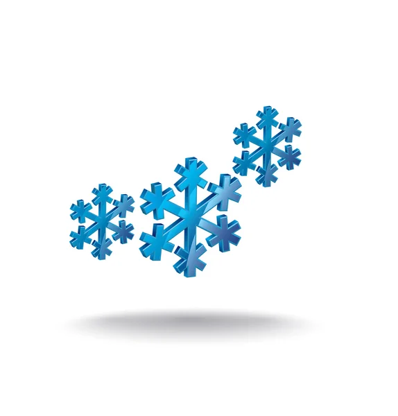 Flocons de neige, symbole d'hiver — Image vectorielle