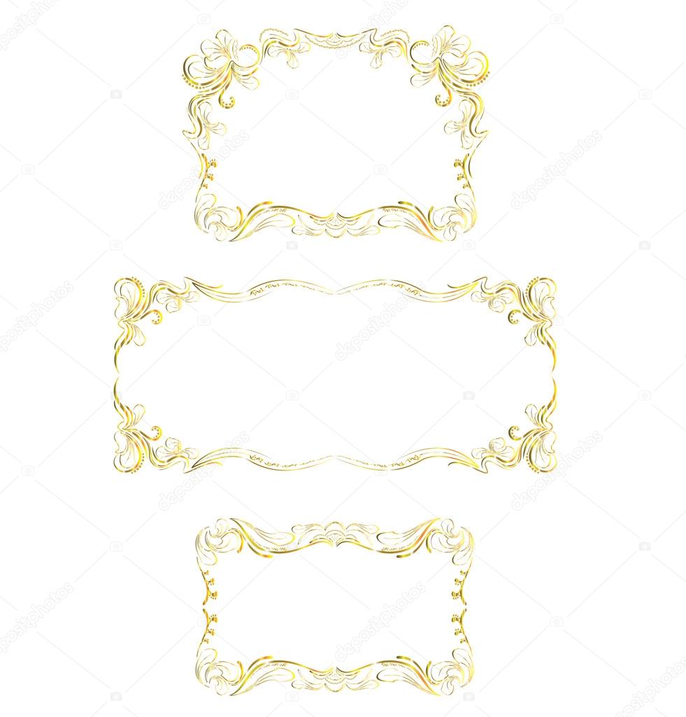 golden luxury frames set