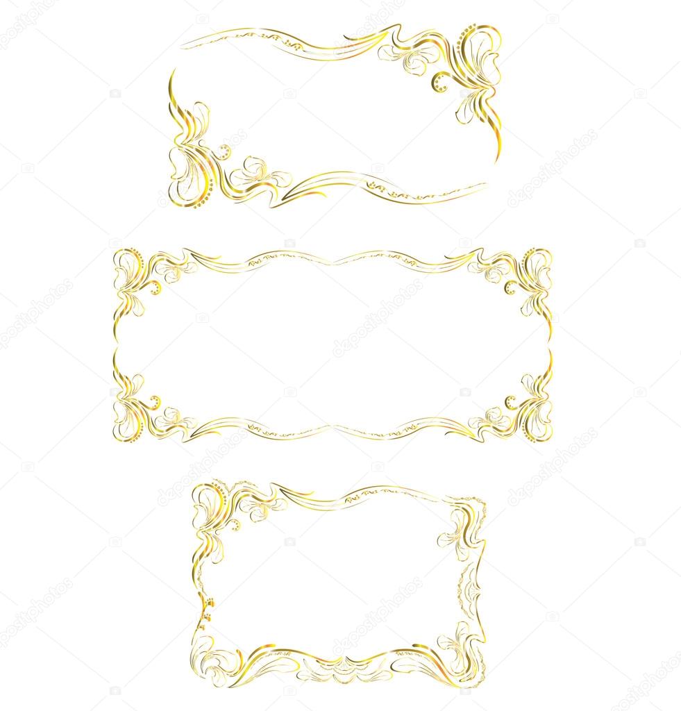 golden luxury frames set