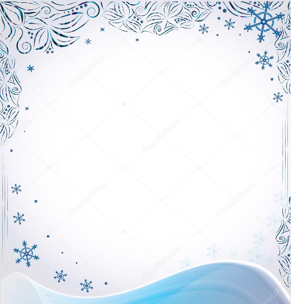winter snowflakes frame