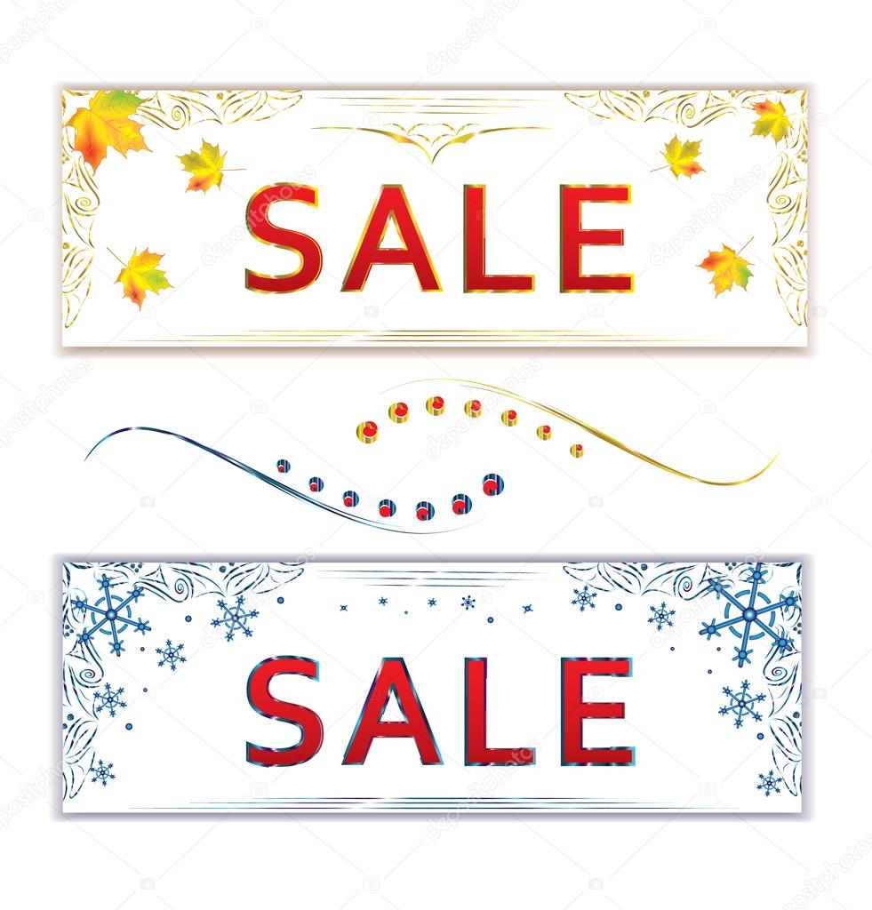 sale, shopping banners set