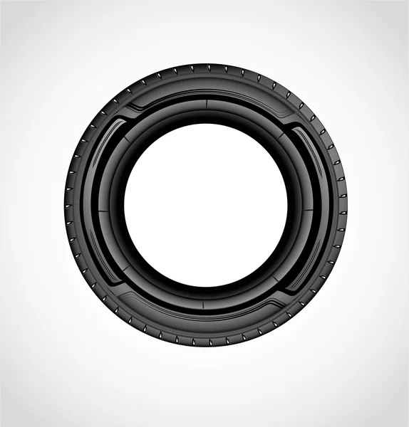 Neumático del coche, icono de la rueda — Vector de stock