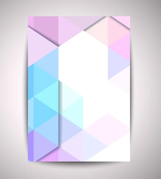 Triangular background with light pink and blue colors. A4 — Stock Vector