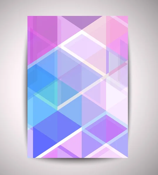 Fundo triangular com cores rosa claro e azul. A4 — Vetor de Stock