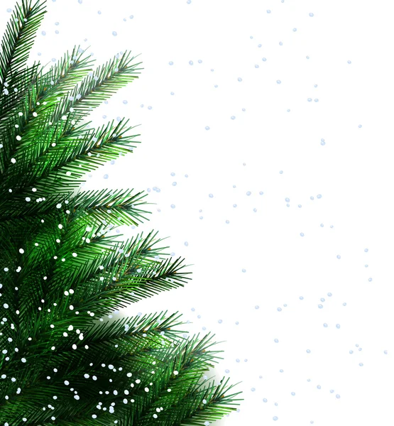 Feestelijke kerstboom. vector grens. — Stockvector