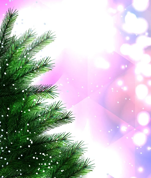 Festive Christmas tree. vector border. — Stock Vector