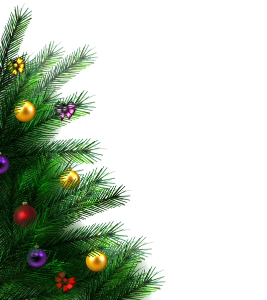 Árbol de Navidad festivo. frontera vectorial . — Vector de stock