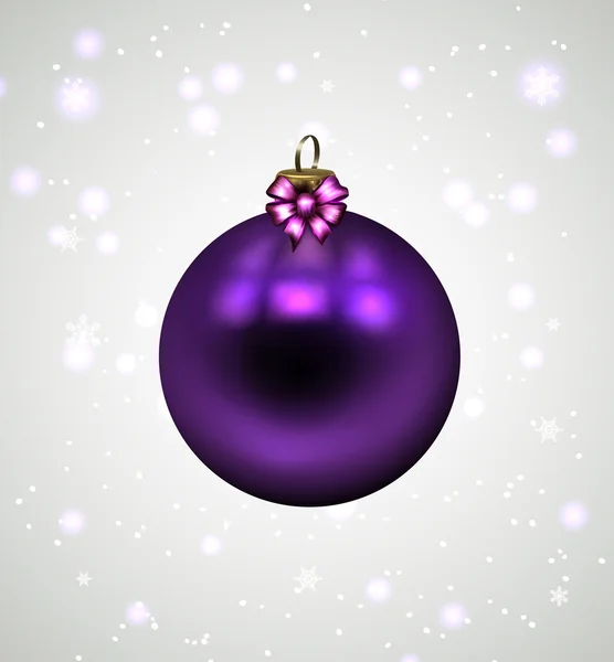 Fialová vánoční hračka. vektorové ilustrace — Stockový vektor
