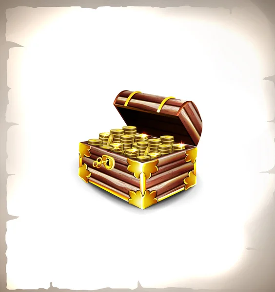 Treasure chest. vector icon — Stock Vector