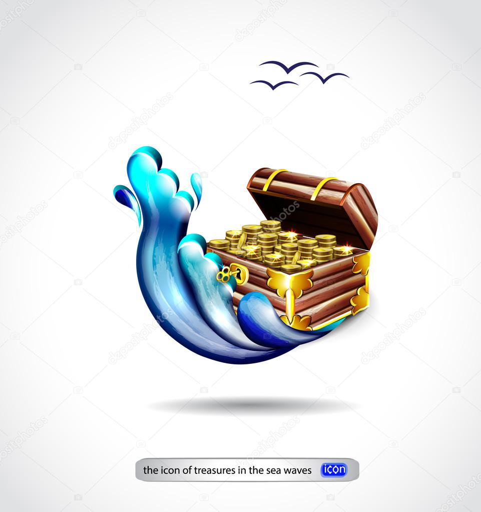 The set of marine emblems. vector sea background.