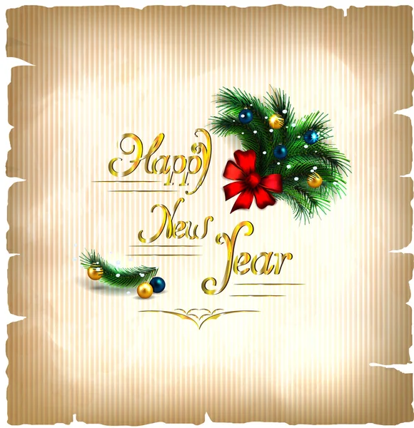 neşeli Noel ağacı. vektör sınır. mutlu yeni yıl kartı