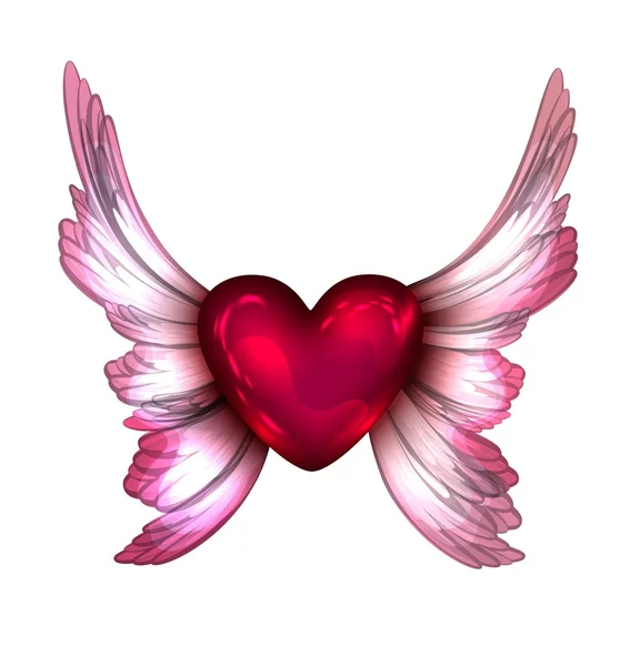 Coração brilhante, um presente no fundo do amor Day.vector de Valentim — Vetor de Stock