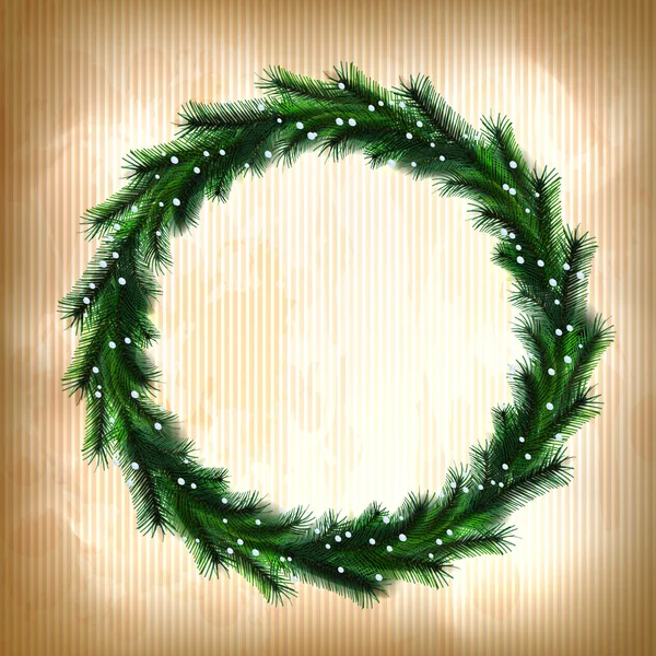 Arbre de Noël festif. bordure vectorielle ronde . — Image vectorielle