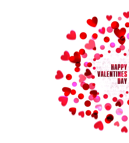 Saudações de texto no Dia dos Namorados. vetor amor fundo — Vetor de Stock