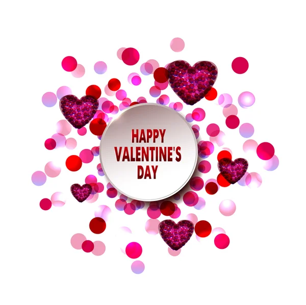 Saudações de texto no Dia dos Namorados. vetor amor fundo — Vetor de Stock