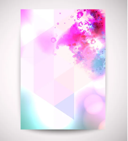 Trekantiga bakgrund med ljusa rosa och blå färger — Stock vektor
