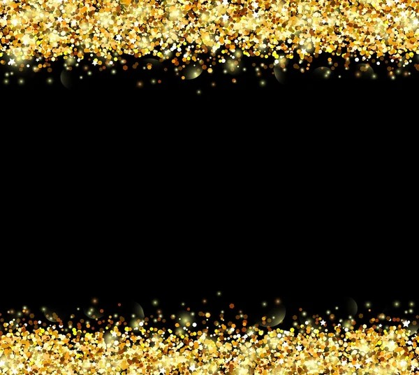 Altın çerçeve ile siyah vektör arka plan