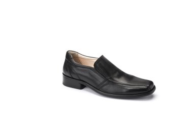 Çocuklar okul ayakkabı beyaz bir arka plan üzerinde siyah