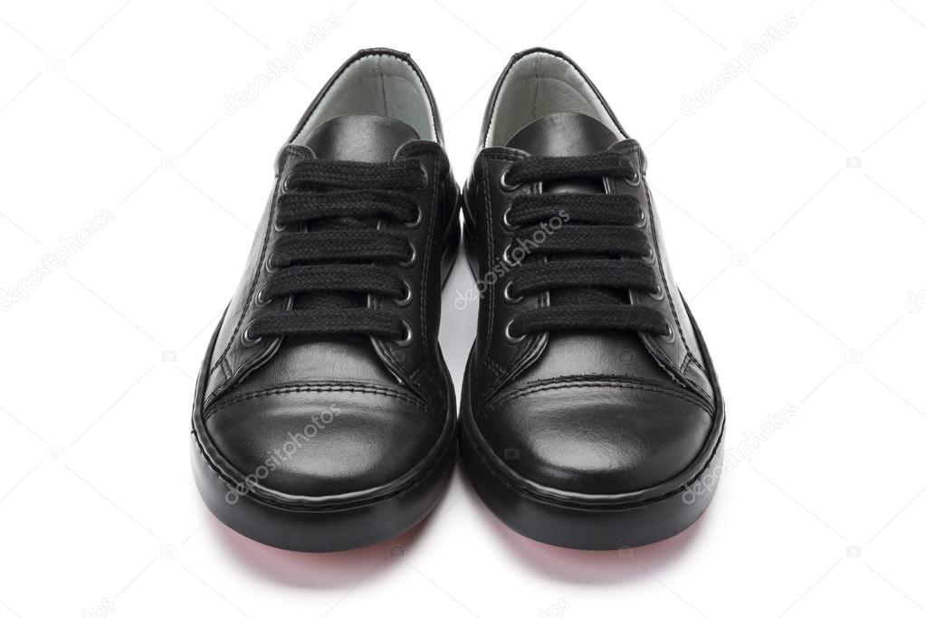 boys black school shoes