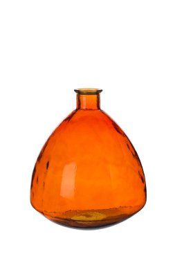 Kısa, portakal, armut biçimli, boş şişe vazo