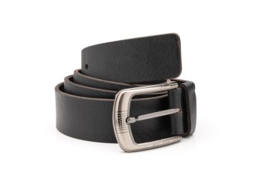 Mat siyah suni deri kemer haddelenmiş