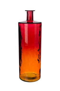 Boş kırmızı Amber degrade silindirik kristal vazo