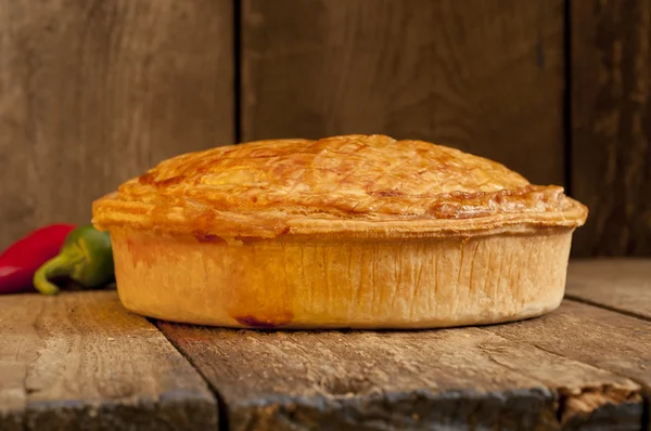Мясной пирог с перцем — стоковое фото