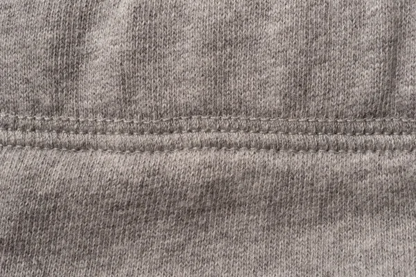 Серый текстиль Seam Swatch — стоковое фото