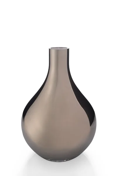 An Empty, Shiny, Silver Bulb Vase — Stock Photo, Image
