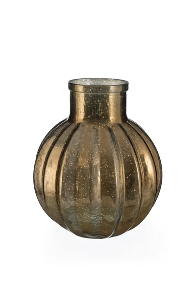 Vaso de garrafa de vidro de mercúrio em forma de bola de ouro — Fotografia de Stock
