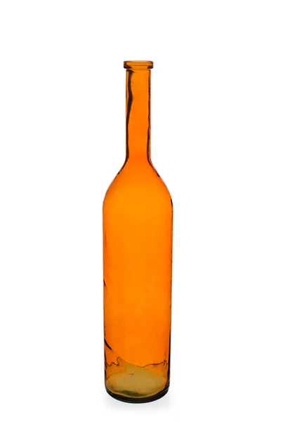 Vaso de garrafa de cristal laranja vazio — Fotografia de Stock