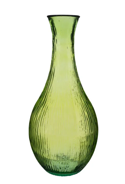 Empty Green Crystal Vase Stock Photo