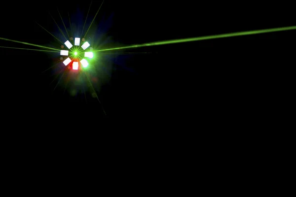 하나의 밝은 색깔의 디스코 빛 — 스톡 사진