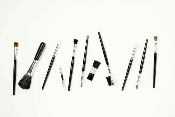 A Row of Cosmetic Brushes — Stock Photo, Image