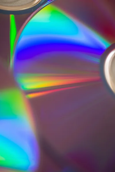 Primo piano di un Compact Disc con lato lucido — Foto Stock