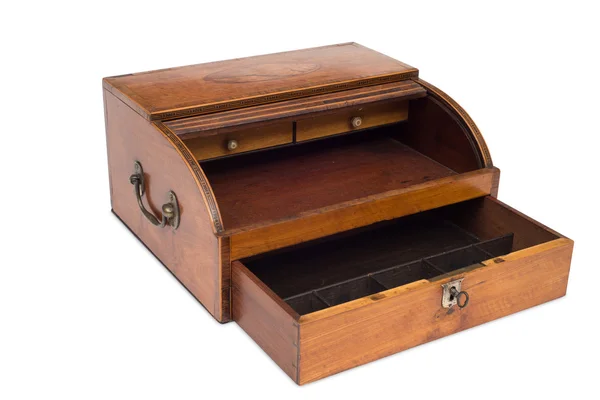 An Opened VIntage Wooden Cash Register Drawer — Stock Photo, Image