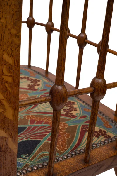 Broches de dossier d'une chaise de salle à manger en bois antique — Photo