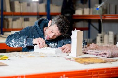 Adam heykel alçı Model binalar